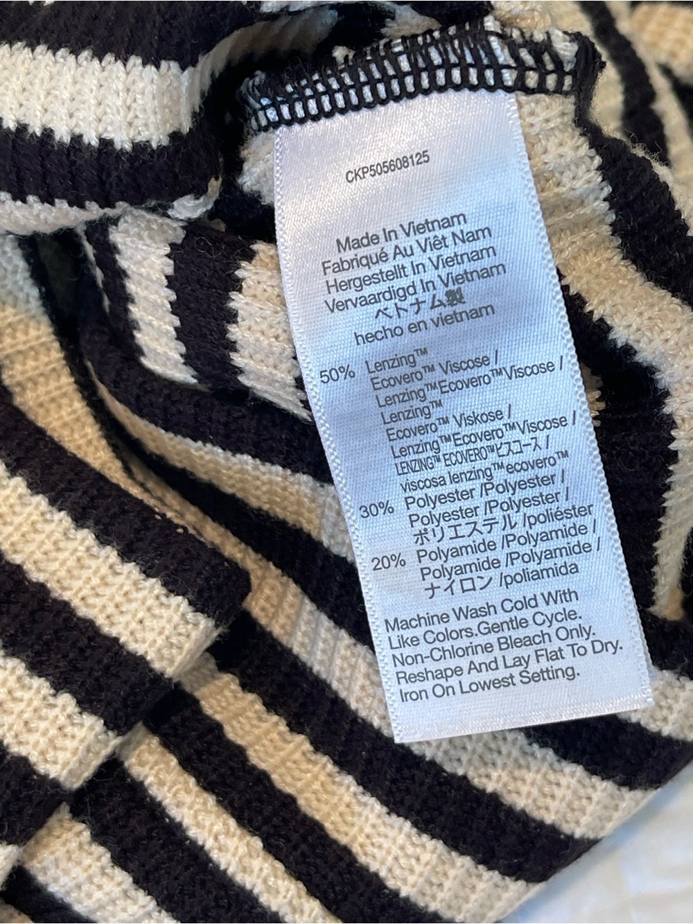 CLOSET CLOSEOUT SALE - MADEWELL Black Cream Striped Knit Boatneck Sweater - NWT - Picture 10 of 11